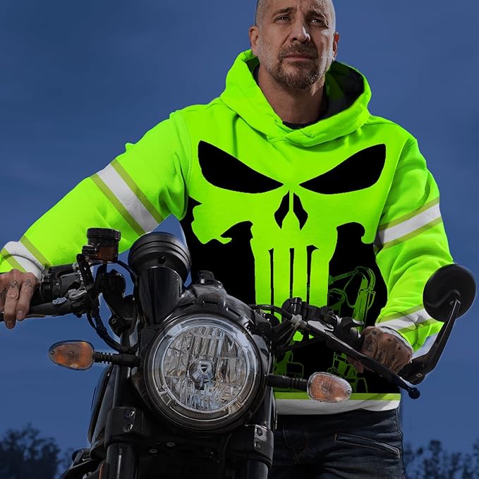 Matedecor High Visibility Hi Vis Hoodie for Men - Jobs Collection Custom Name Class 3 Reflective Safety Workwear