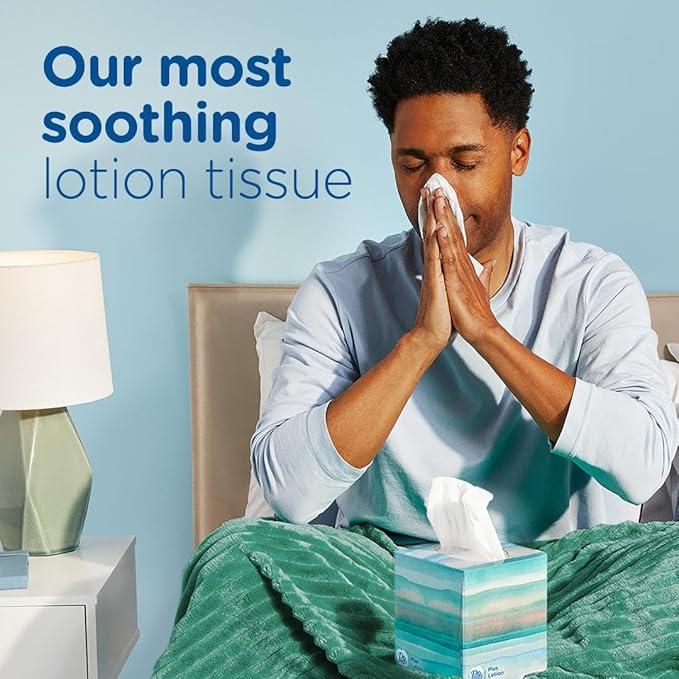 Puffs Plus Lotion Facial Tissue, 1 Cube Box, 48 Tissues Per Box
