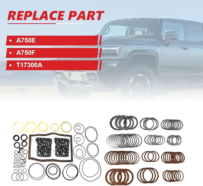 A750E Auto Transmission Master Overhaul Rebuild Kit OE A750F Fits for 2005-2014 Tundra 4.0L for 2005-2008 Sequoia 4.7L