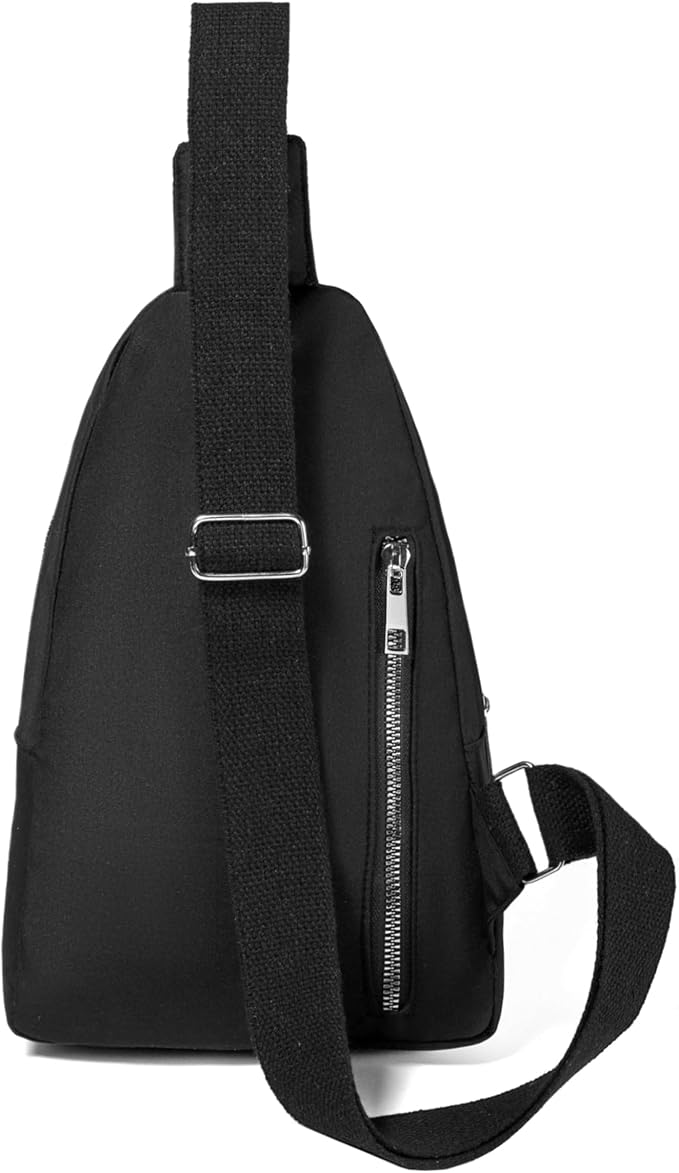 Cross Body Bag Small Sling Backpack Sling Bags Hiking Daypacks Crossbody Bags for Women Men - Silver Zipper
