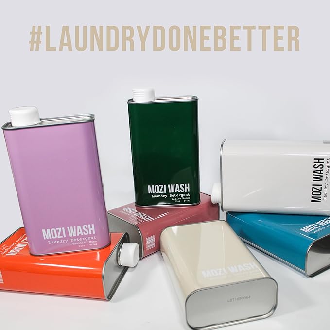 BUNDLE: Cozy Cashmere + Unscented Laundry Detergent Liquid, 100+ Loads, Concentrated, Plant Based, Cruelty & Dye Free, Phosphate & Paraben Free, 2 Pack - 32 oz Recyclable Bottles