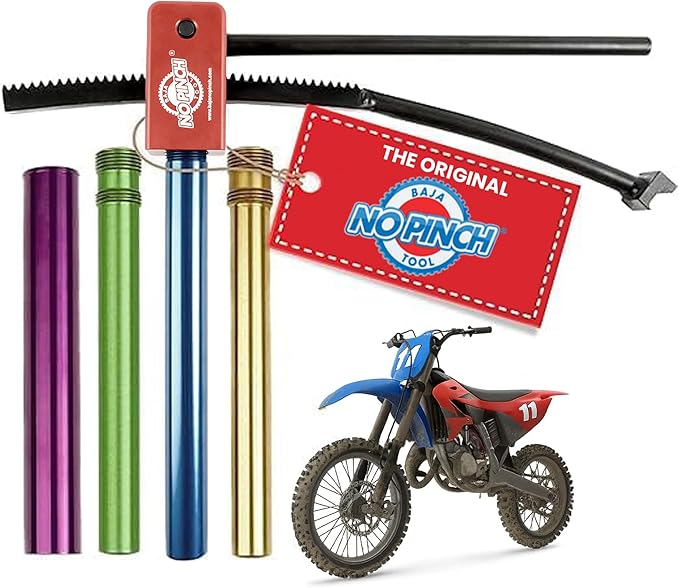 Baja No Pinch Original Ultimate Kit - Dirt Bike Tire Changing Tools for Enduro and Motocross - Compact Tire Changer for 16" to 21" Wheels - Ideal for Quick and Easy Mount - 15 mm to 25 mm Axles
