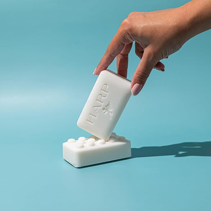 HARP pH-Balanced (5.0-6.0) Body Wash Bar. 100% Syndet. Protects Moisture Barrier For Sensitive, Dry or Irritated skin. + Shea Butter/Borage Oil. Non-Comedogenic. FRAGRANCE FREE