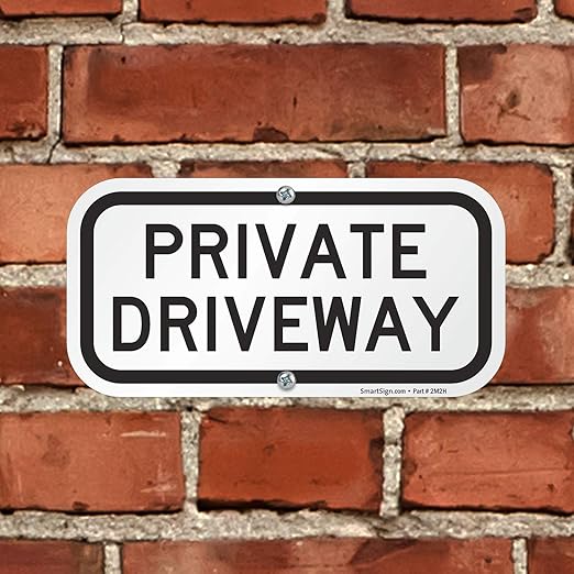 SmartSign "Private Driveway" Sign | 6" x 12" Aluminum, Made in USA