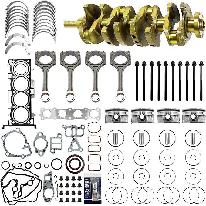 G4KJ 2.4L Engine Rebuild Overhaul Kit Crankshaft Connecting Rod Piston Gasket Kit Compatible with Hyundai Tucson Sonata Fe Fits for Kia Sorento Optima Sportage 2.4L 2011-2020 23111-2G200 23510-2G500