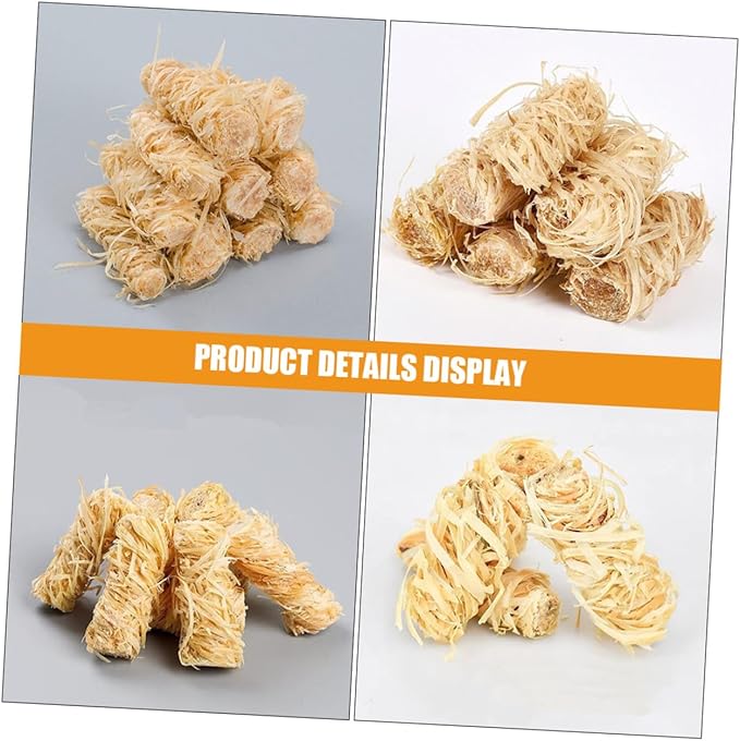 Generic 12Pcs Natural Wax Wood Fire Starters Quick Ignition Camping Fire Accessories for Outdoor Grills Stoves Hiking Fishing Survival Kits