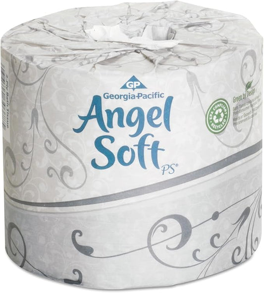 Georgia-Pacific Angel Soft Professional Series Premium 2-Ply Embossed Toilet Paper, 16840, 450 Sheets Per Roll, 40 Rolls Per Case, White