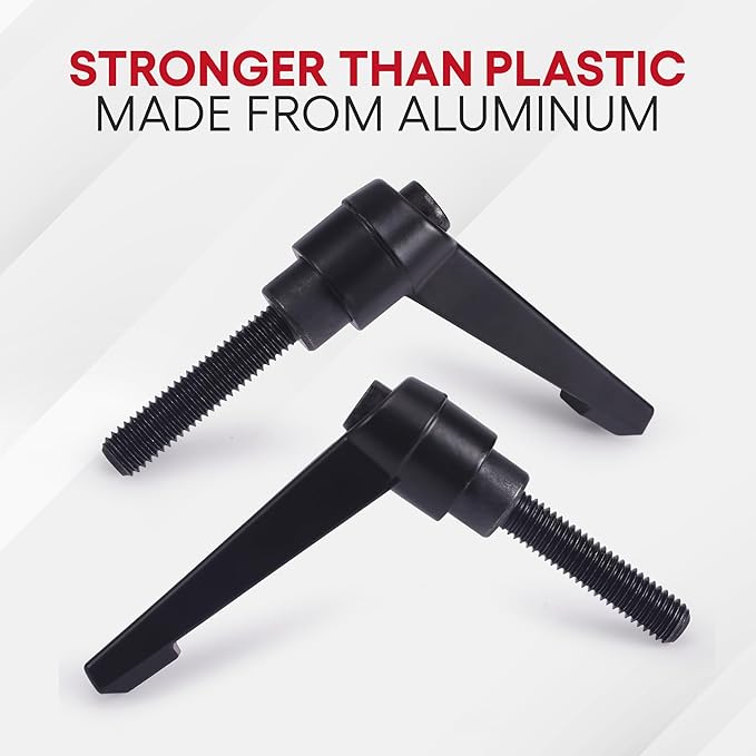 TrubliFit Replacement Seat & Handlebars Slide Adjustment Handles - L Handle for All Peloton Bikes (Original Peloton Bike & Bike+ and Cross Training Bike & Bike+) - All Metal Handles 2-Pack