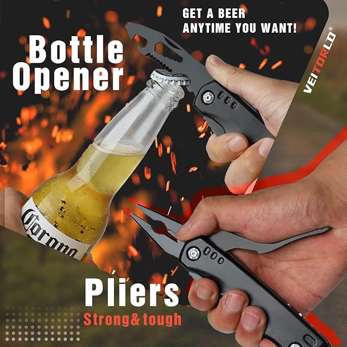 VEITORLD Christmas Stocking Stuffers, Gifts for Men Dad Grandpa, All in One Survival Tools Hammer Multitool, Best Grandpa Ever Gifts, Cool Gifts for Grandparents Who Have Everything, Cool Gadgets