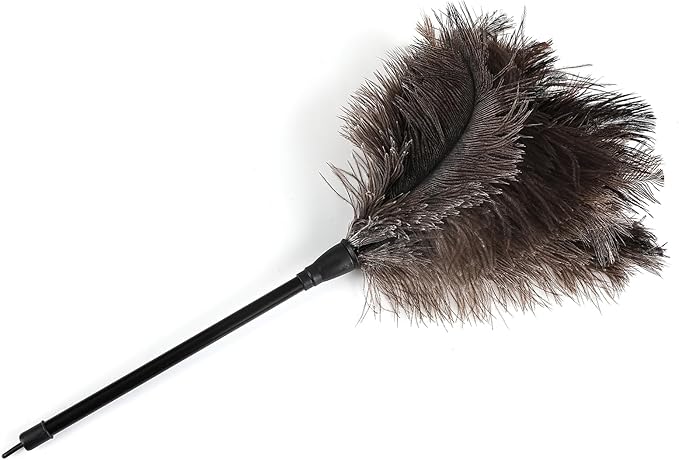 Ostrich Feather Duster – Reusable, Anti-Static Design for Cleaning Delicate Items, Antiques, Electronics, and More, 3-Pack, 15-Inch – Perfect for Home, Office, and Car