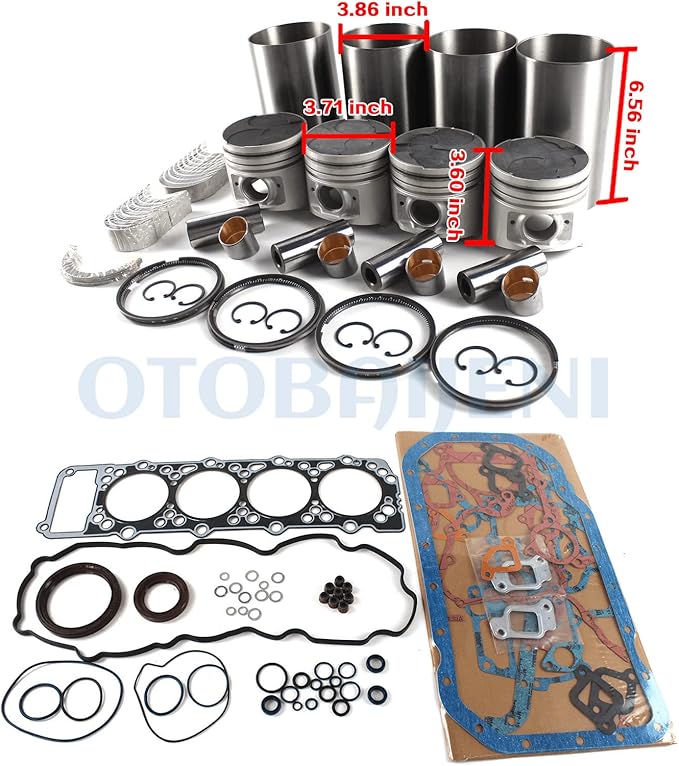 4M40 Engine Overhaul Rebuild Kit with Valve Kit for Mitsubishi 4M40 4M40D 4M40T Engine for Sumitomo SH60 Excavator Engine Repair Aftermaket Parts
