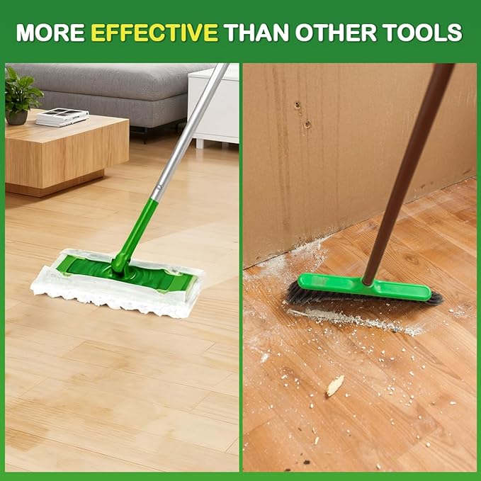 Heavy Duty Dry Sweeping Cloths Refills Compatible with Swiffer Sweeper, Multi Surface Pet Dry Pads Refill, Floor Cleaner for Dust, Hair, Dirt, Disposable Duster Mop Pad - 100 Count