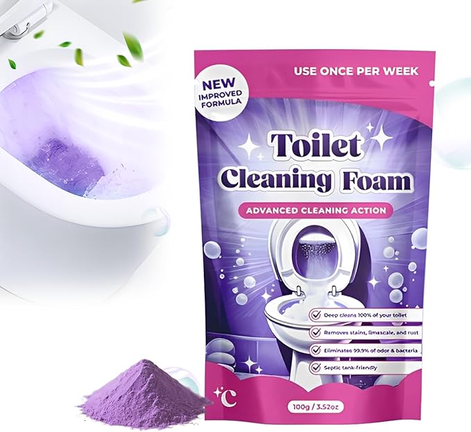 Toilet Cleaner, 2025 New Toilet Bowl Cleaner Toilets Cleane, Toilet Bowl Cleaners, Powerful Foaming Toilets Bowls Cleaner, Self Activating Miracle Powder for Toilet Bowl cleaning (1)