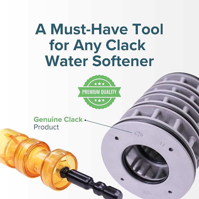Clack WS1 Interior Repair Kit Bundle - Genuine OEM Parts Including Spacer Stack (CV3005), Downflow Piston (V3011), and Regeneration Piston (V3174) for WS1 Water Softener