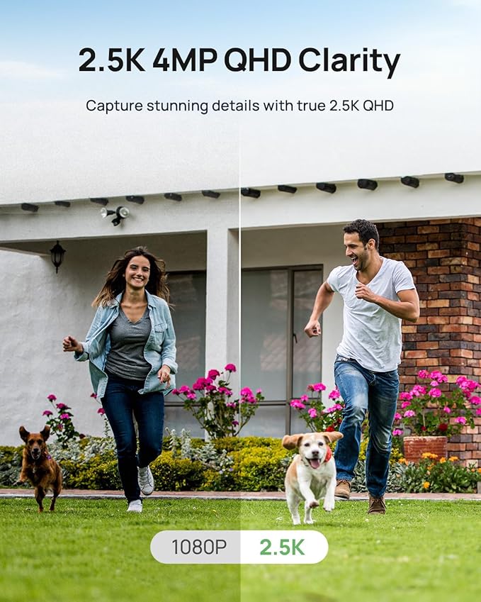 Anona Lucio 2.5K Security Camera Outdoor Battery Wireless with Solar Powered, Color Night Vision & 138° FOV, Multi-Object Detection, No Hub Needed, Two-Way Audio, IP67, 2 Pack