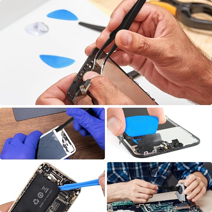 16Pcs Torx Screwdriver Set,T6 T8 Torx Screwdriver for Xbox Controller/PS3 PS4 PS5, T3T4T5T6T8T9T10T15 Crowbars,Tweezers,Cleaning Tool for Computer,Hard drive,Keyboard,Pocket Knife (16PCS)