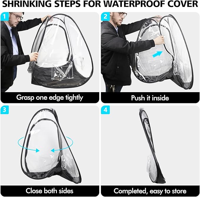 MAD OWL Professional Moving Head Light Rain Cover,Waterproof and dustproof Stage Lighting Protection Accessory, Floor standing transparent moving head light rain cover 2 pack
