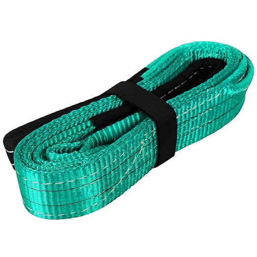 Lift Sling Straps,2" x 4' Heavy Duty Flat Eye Lift Sling, Lifting Straps Nylon Tree Saver Recovery Strap Web Sling Winch Strap