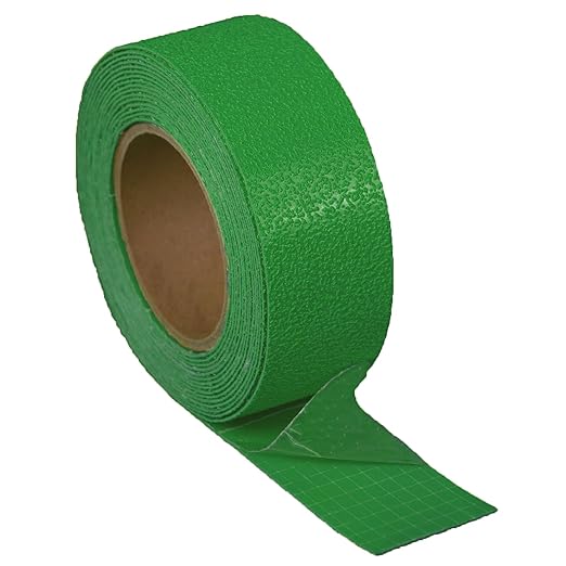 Reflective Pavement Marking Tape Slip-Resistant and Durable, Heavy-Duty Rubber Base for Outdoor Applications, Perfect for Driveways, Walkways, and Parking Areas (Green, 2 Inch X 18 Feet)