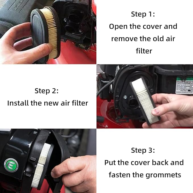 593260 Lawn Mower Air Filter, 798452 334404 Air Cleaner Replacement Filter Fit for 4247 5432 5432k 09P00 09P702 550E 500EX 550EX 625 Series Engine, Compatible with Troy Bilt TB110 TB200 TB230 (2PCS)