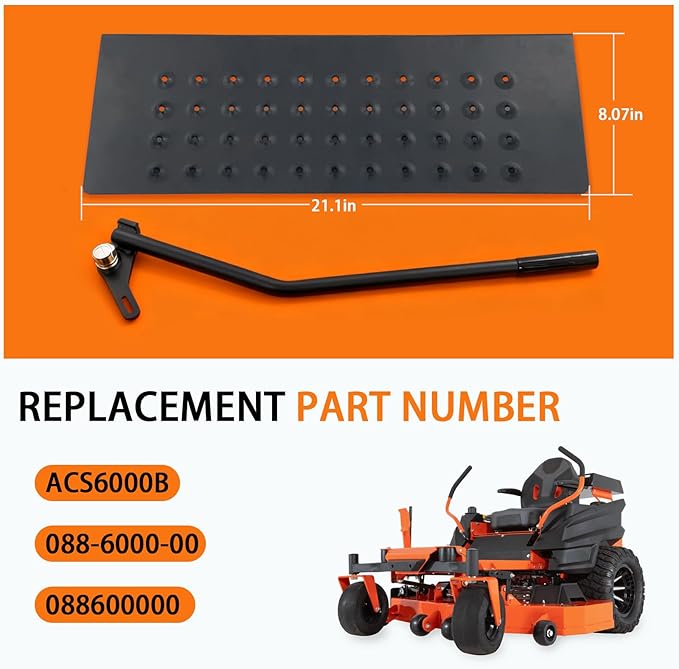 XUYUN ACS6000B Mower Chute Blocker, Mower Discharge Shield Compatible with Bad Boy Mowers, 54" / 60" / 61" / 72", Replace 088-6000-00, 088600000