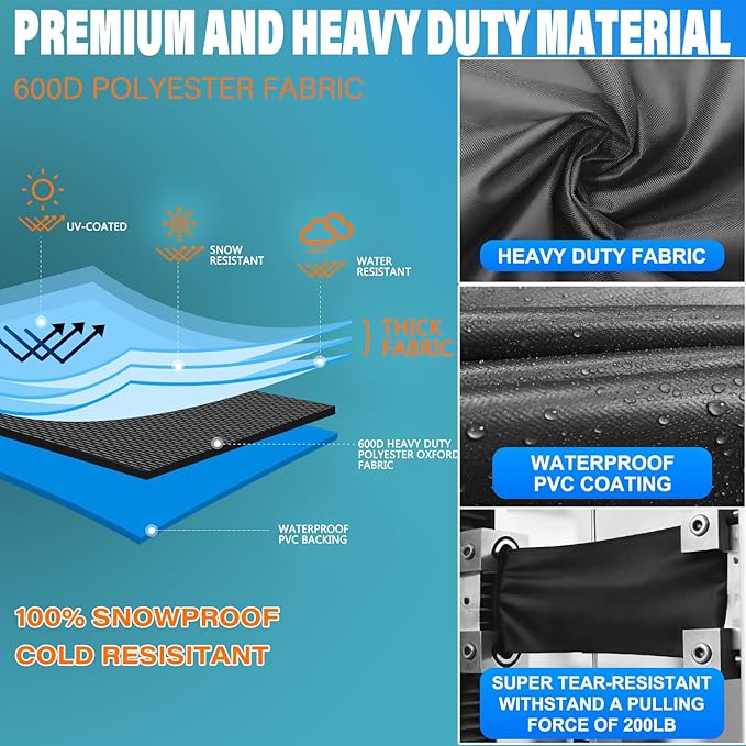 Windshield Cover for Ice and Snow,Heavy Duty 600D Oxford Fabric,Snow Windshield Cover for Car,Trucks, SUV,Sedan,MPV,Van,Winter Frost Hails Windshield Protector Blanket,Large,75/60Wx44D Inch