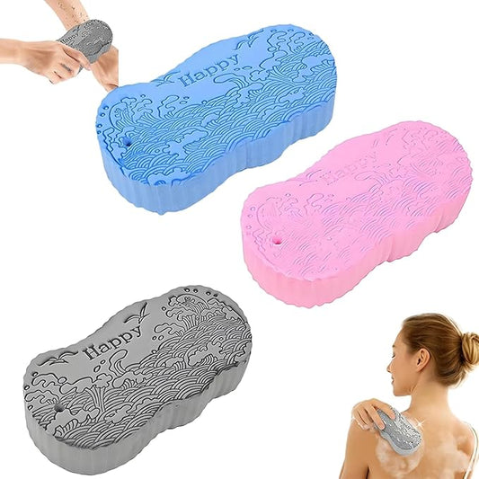 Magic Exfoliating Bath Sponge, 2026 Upgraded 3D Super Soft Exfoliating Bath Sponge Magic Exfoliating Body Scrubber, Shower Brushes for Adults Women and Men (C-3PCS)