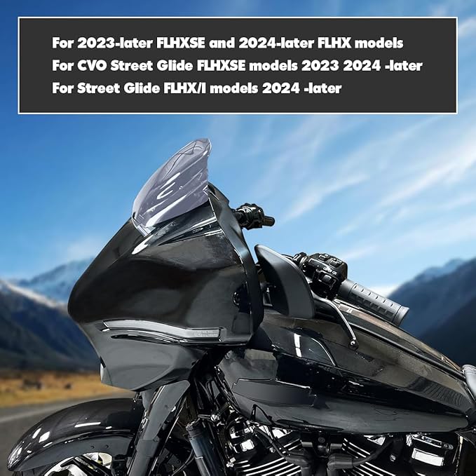 10" Windscreen Windshield Compatible with Harley Davidson Tuoring CVO Street Glide FLHXSE 2023 2024 FLHX/I 2024 for 2023 2024 Street Glide Accessories,Smoke