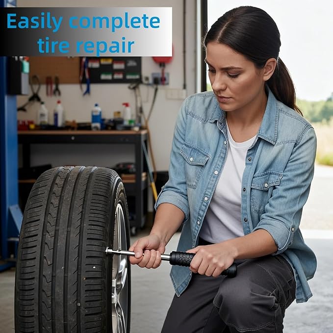 Tire Plug Screw Kit for Car, SUV & Truck - Durable Tire Repair with Screwdriver, Permanent On The Road Emergency Flat Tire Puncture Repair, Easy DIY Use, No Need to Take Off Tire (20pcs)