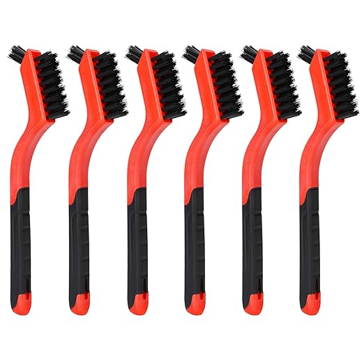 6pcs Nylon Brushes for Cleaning, Small Cleaning Brushes for Tight Spaces, Car Detailing Brush Set for Cleaning Dust in Holes