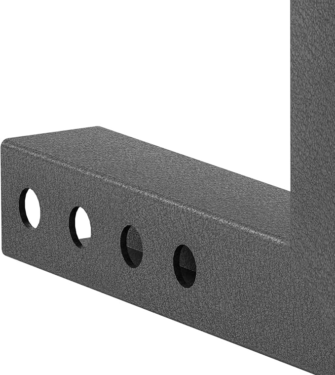 Trailer Hitch Extension Riser for 2-Inch Receiver, 6.6" Rise/Drop, Adjustable Lengths 5", 6", 8", 9", Solid Tube, 7500 lbs Capacity, Includes Bolt, Nut & Clip, Matte Black