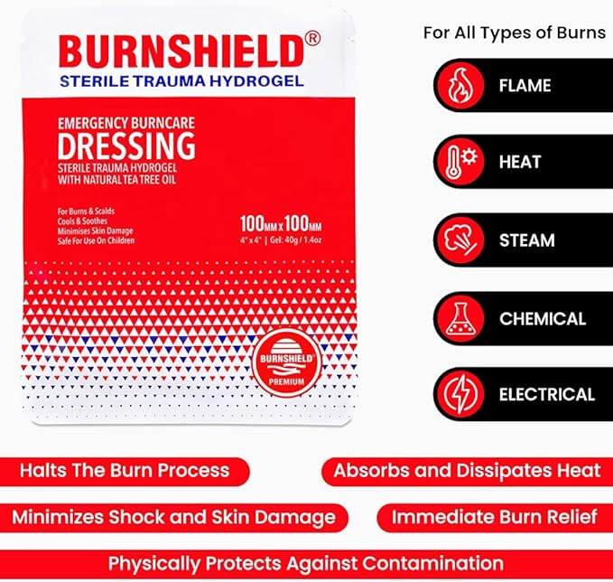 Burnshield 4" X 4" Burn Dressing, Sterile - 3 Count