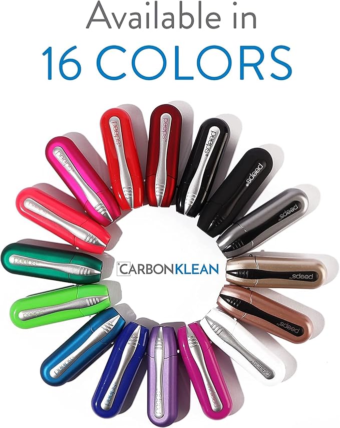 CarbonKlean Peeps Eyeglass Lens Cleaner - Efficient and Durable Carbon Microfiber Technology - Exclusively Used by NASA - 500 Uses, Soft Touch Black (2 Pack)