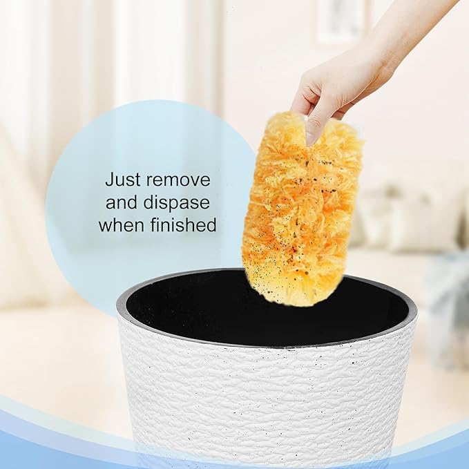 32 Count Duster Refill Compatible with Swiffer Duster Handle, 360° Heavy Duty Dusters Refills with 2 Detachable Handles Compatible with Swiffer Dusters for Cleaning, Blinds & Ceiling Fan