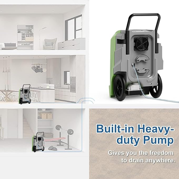 ALORAIR Commercial Dehumidifier with Pump Drain Hose, 190 Pints Industrial Dehumidifiers Large Capacity for Basements, Garages, Mall & Job Sites, 5 Years Limited Warranty