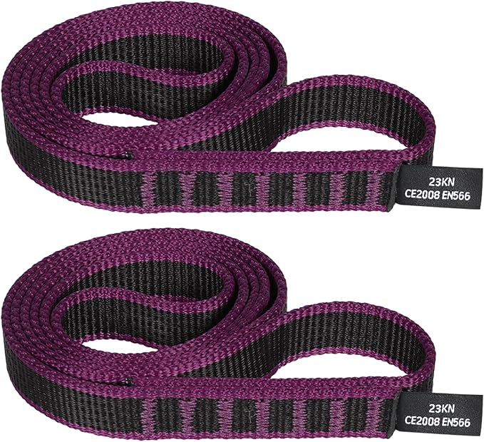 18mm Nylon Climbing Sling Runner 23KN CE2008/EN566 Certified - Webbing Straps for Outdoor Rock Climbing, Rappelling, Swing, Yoga Hammock etc