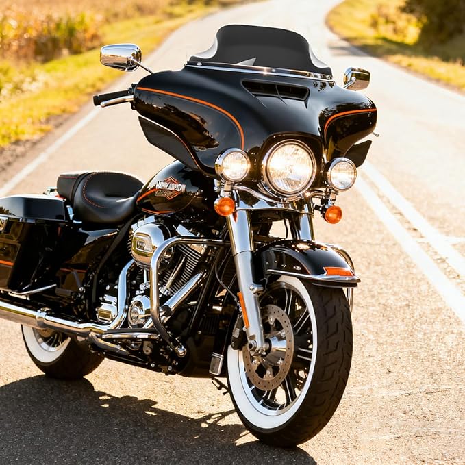 8 inch Black Windshield Windscreen for 1994-2013 Harley Davidson Touring Street Glide Electra Glide/Ultra Limited/Tri Glide FLHT FLHX FLHXS FLHTK