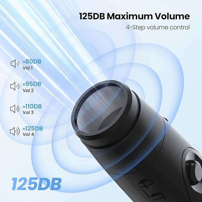 Electronic Whistle Set of 3, 3 Adjustable Tones, Maximum Volume 130dB Handheld Emergency Whistle for Referees, Sports, Outdoor Sports Whistle with Lanyard