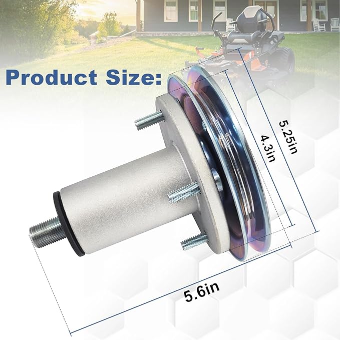 51528000 51537200 3PCS Lawn Mower Deck Spindles Compatible with Ariens Ikon-X 52 Ikon-XD 52 Ikon-XL 52 Edge 52，for Gravely ZTX 52 ZT XL 52 ZTX Stealth 52 with 52-Inch Decks