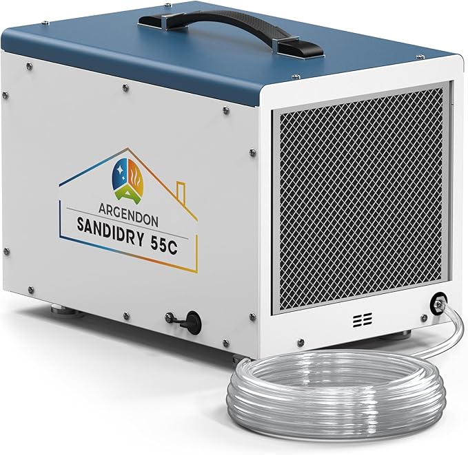 ARGENDON Commercial Dehumidifiers with Pump and Drain Hose for Crawlspace, Basement, 120 PPD Crawl Space Dehumidifier for Large Spaces, Job Site, Auto Defrost, 5-Year Limited Warranty