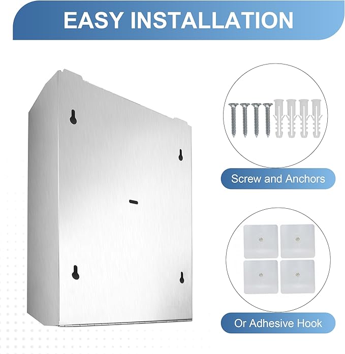 Paper Towel Dispenser Wall Mount Commercial, Fingerprint -Proof Paper Towel Holder for c-fold/Multi-fold/Tri-fold, Touchless Hand Towel Dispenser with Lock