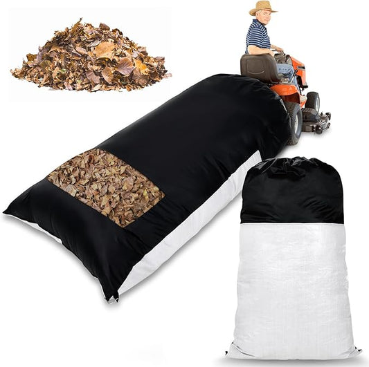2025 New Large Lawn Tractor Leaf Bag - Grass Catcher Bag, 79x52 Inch Leaf Bag with Extra Large Capacity for Fast Leaf Collection, Heavy Duty Materials Fits for Most Riding Lawn Mowers