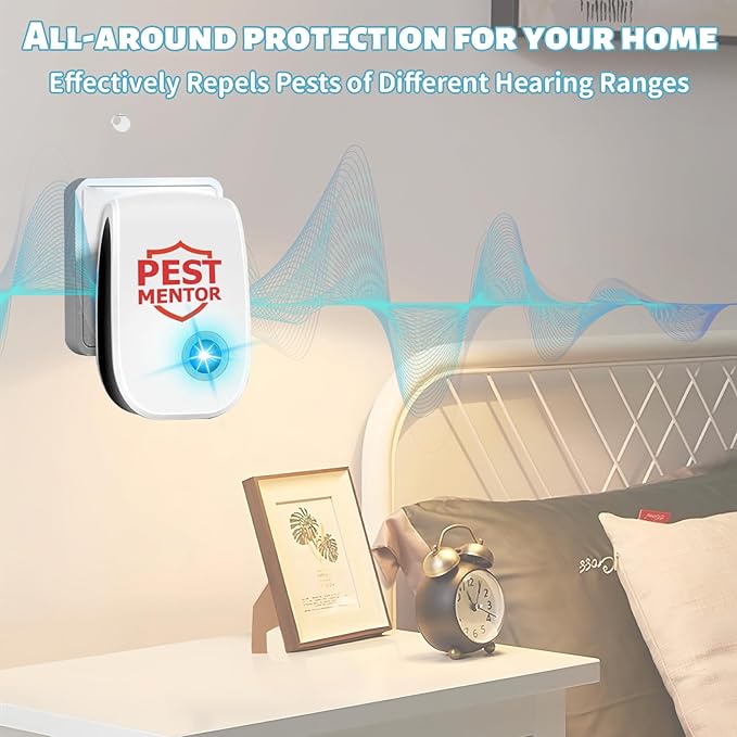 Ultrasonic Pest Repellent 8 Packs, Indoor Pest Control Repeller Plug in,Mouse Rodent Repellent for Ant Rodent Roach Mouse Mosquito Bugs Spider Insect Deterrent,3 Mode Switching