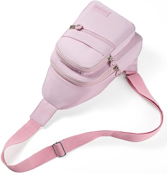 Sling Backpack Crossbody Bags for Women, Small Sling Bag Cross Body Bag for Outdoors Sports Hiking - Pink