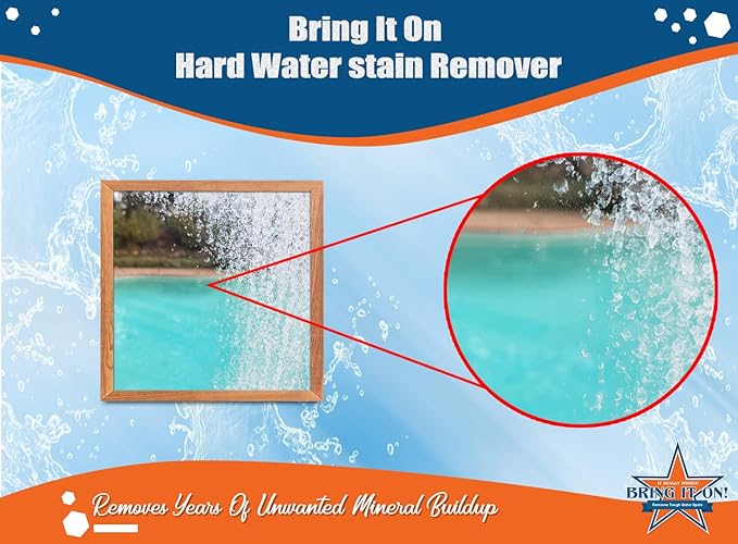 Bring It On Grout Cleaner, Hard Water Stain Remover, Remove Spots on Shower Door, Clean Tile, Fiberglass, Windows, Grout Lines Cleaner 16 Ounce