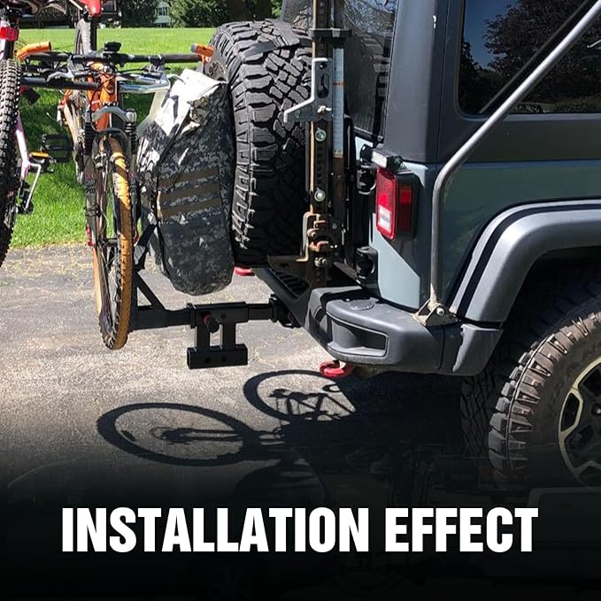 Dual Hitch Extender, 2 Inch Hitch Extension, Drop-Rise Tow Trailer Hitch Adapter, 4000 LBS Capacity Double Receiver Extender Fits Standard 2" Class III & IV Receivers for Cargo Carrier Bike