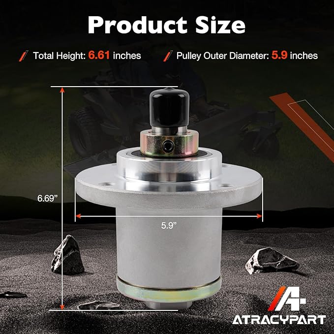 ATRACYPART 437-0006-00 Lawn Mower Deck Spindle Assembly Compatible with Spartan Mowers RZ, RZ Pro, RZ HD, RZ Tuff Torq 2017–2022 – Replaces 437000600 437 0006 00