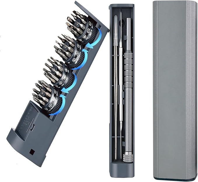 44 in 1 Small Precision Screwdriver Set 40-Bits with Torx, Pentalobe, Phillips, Magnetic Mini Repair Tool Kit for Electronics, Laptop, Macbook, Phone, Eyeglasses, Watch, PS5, Ring Doorbell