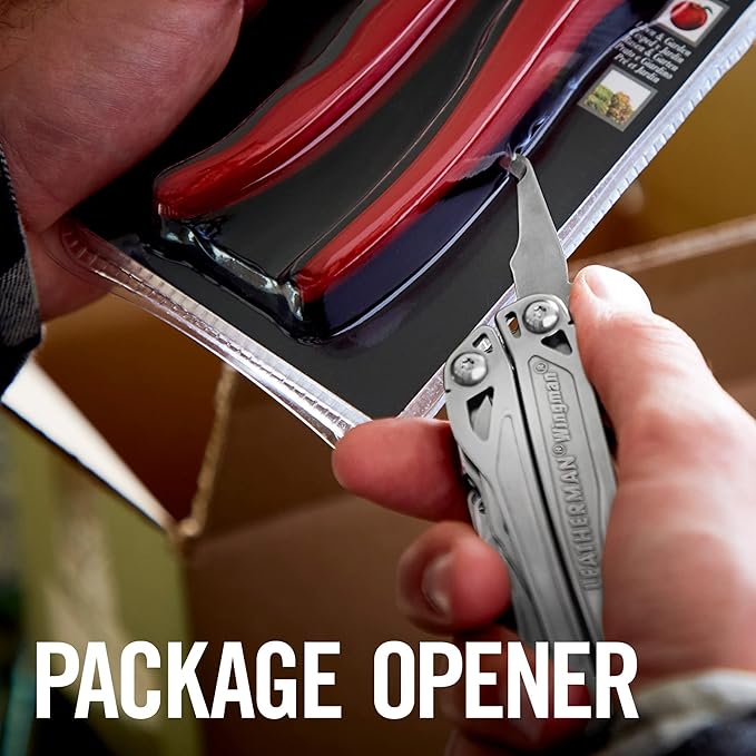 LEATHERMAN, Wingman Multitool with Spring-Action Pliers and Scissors, Stainless Steel