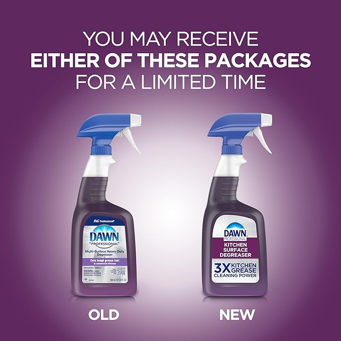 P&G Professional DAWN Kitchen Surface Degreaser - 32 Oz (Case of 6) - For Removing Tough Grease Found in Commercial Kitchens & Food Service (Packaging May Vary)